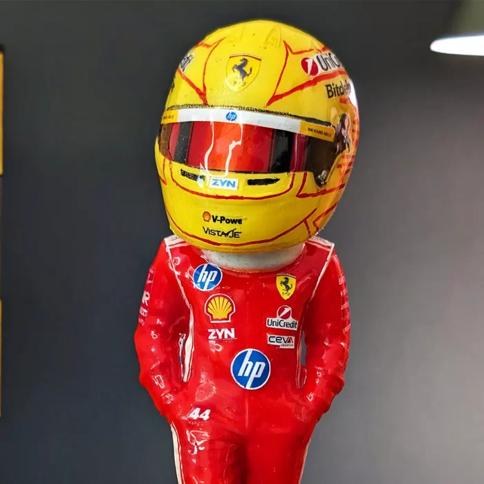 Lewis Hamilton-Inspired Figurine Magnet Helmet Keychain
